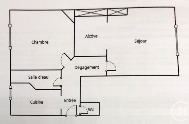 Appartement T2 à louer - 2 pièces - 47.08 m2 - ST FONS - 69 - RHONE-ALPES - Century 21 K.P.I